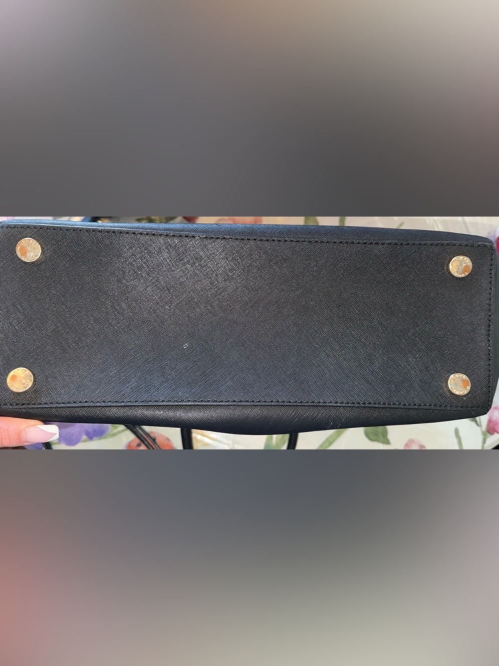 ** FAIR CONDITION- CALLOUTS **Michael Kors Black Leather Satchel - Picture 8 of 16